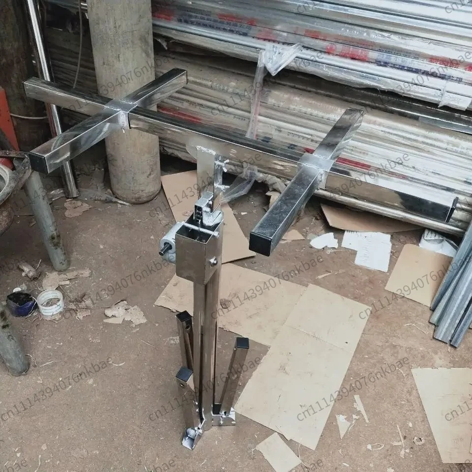 2.1M 100KG Load Hand Cranked Lifting Support Platform Wall Cabinet Installation Mount Bracket