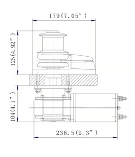 Marine Windlass Electric Yacht High-speed Windlass Fishing Boat Fiberglass Boat Hardware Accessories for Ships