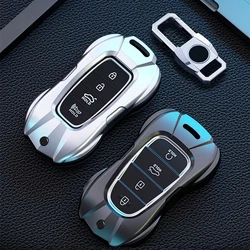 New Zinc Alloy Car Key Case Cover for Hyundai Elantra GT Accent Solaris Azera Sonata NEXO Grand Santa Fe Tucson Palisade Kona