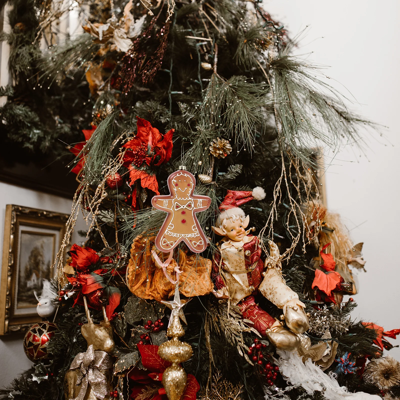 

1pc Ornament Xmas Tree Home Gingerbread Ornaments Decor Xmas Supplies Christmas Party Decoration Holiday Home Supplies