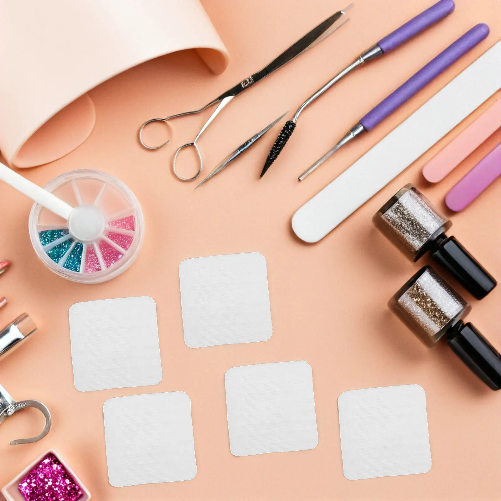 

Набор из 5 упаковок: безворсовые, впитывающие, мягкие ватные диски для снятия гель-лака и очистки ногтей