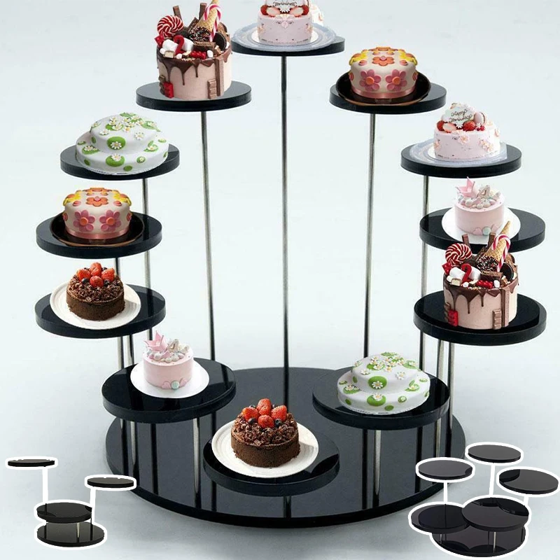 

Acrylic Display Tower 3-12 Layers Transparent Shelf for Action Figures Collectibles Jewelry Storage Space Saving Home Decoration