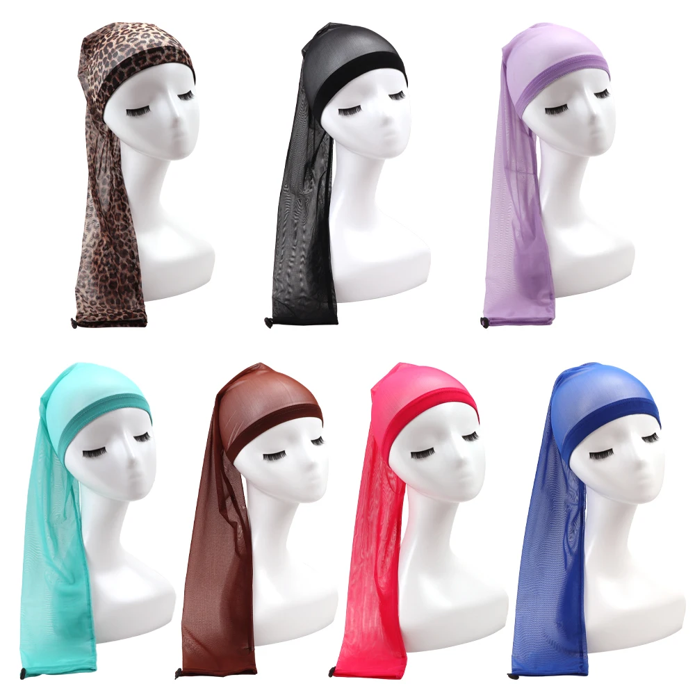 Cilindro de trenza de media con cordón para el cabello, malla de encaje, redecilla para moño, manga para el cabello, gorros de peluca largos Locs