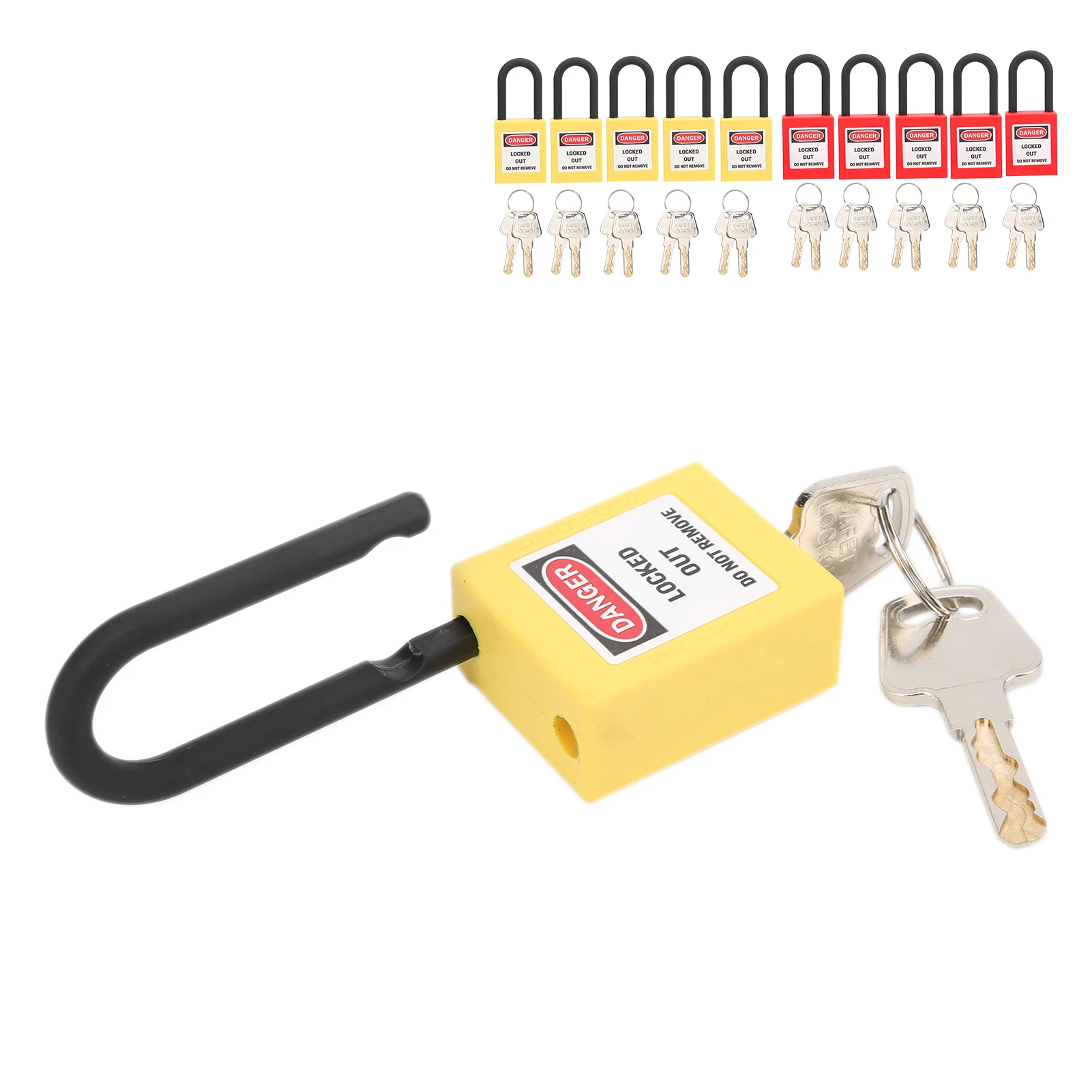 5 Sets 38mm Nylon Dustproof Engineered Safety Padlock Industrial Site Lockout Tagout Security Isolation Lock view 4