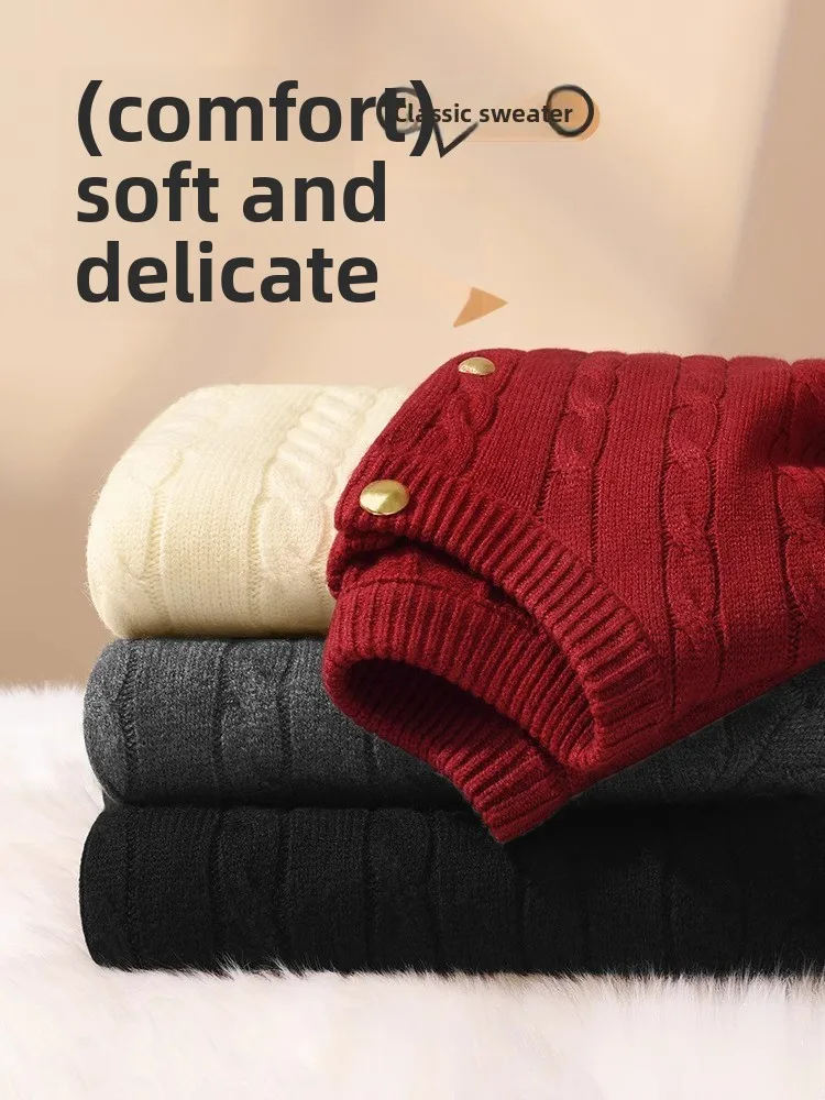 

One More Wine Red Knitted Open Cardigan Women's Sle Base irt Slimming Sweater Autumn Season Small Size Sweet Sle Pure O...