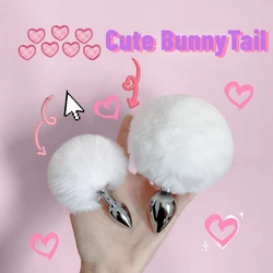 Mini Anal Plug Cute Rabbit Tail Butt Plug Cosplay Games Bunny Tail Flirt for Gift BDSM Erotic Anus Sex Toy for Female Couple Gay