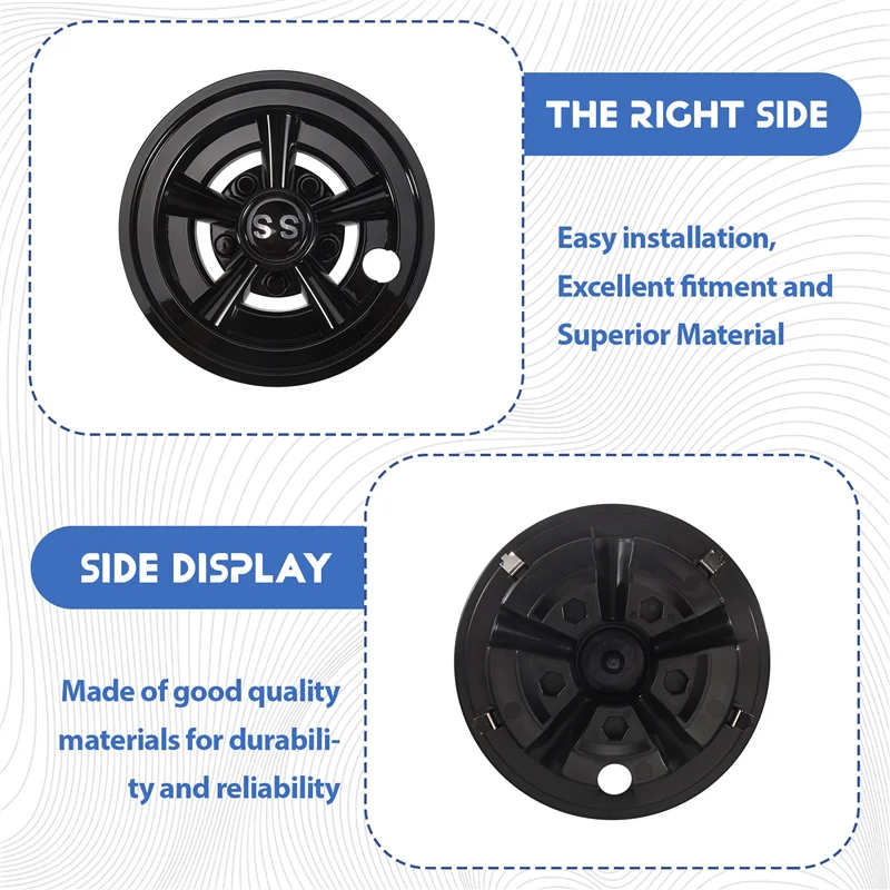 يمكن الاعتماد عليها 8 بوصة SS عربة جولف غطاء الاطارات غطاء 5 تكلم تصميم غطاء محور لعربة الغولف نادي السيارات EZGO