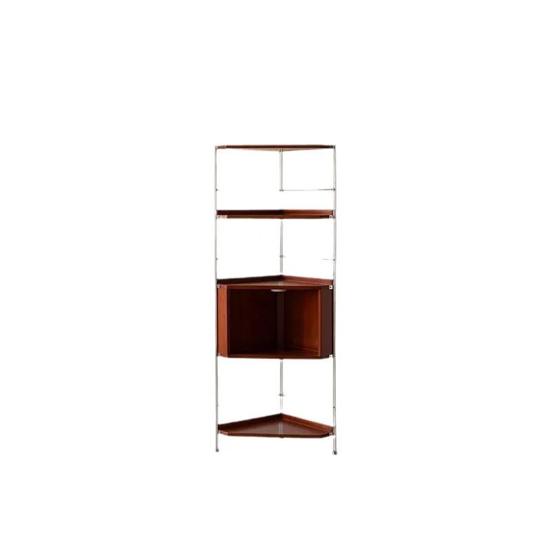 

Solid wood corner living room display triangular cabinet small apartment corner cabinet rack