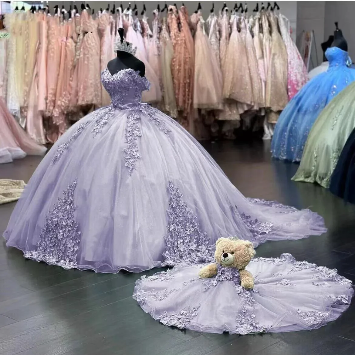 Green Quinceanera Dresses Vestidos De 15 Anos Applique Tulle Illusion Sweet 16 Dress Princess Birthday Party Ball Gowns Custom