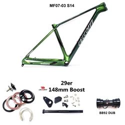 2024 Carbon Mountain Bike Frame 148*12mm Boost MTB Cycling 29er Full Hidden Cable Frame 160mm Disc Brake Frameset