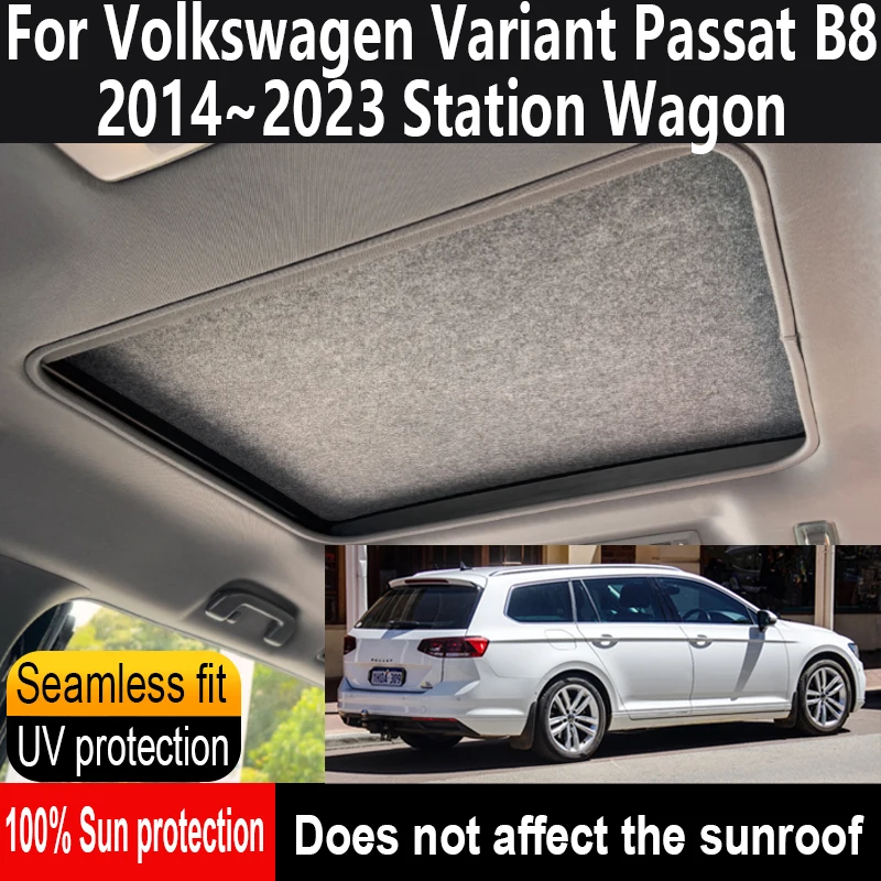 

Car Sunroof Insulation Roof Visor For Volkswagen Passat B8 Variant 2014~2023 2022 Electrostatic Adsorption Sky Curtain Sunshade