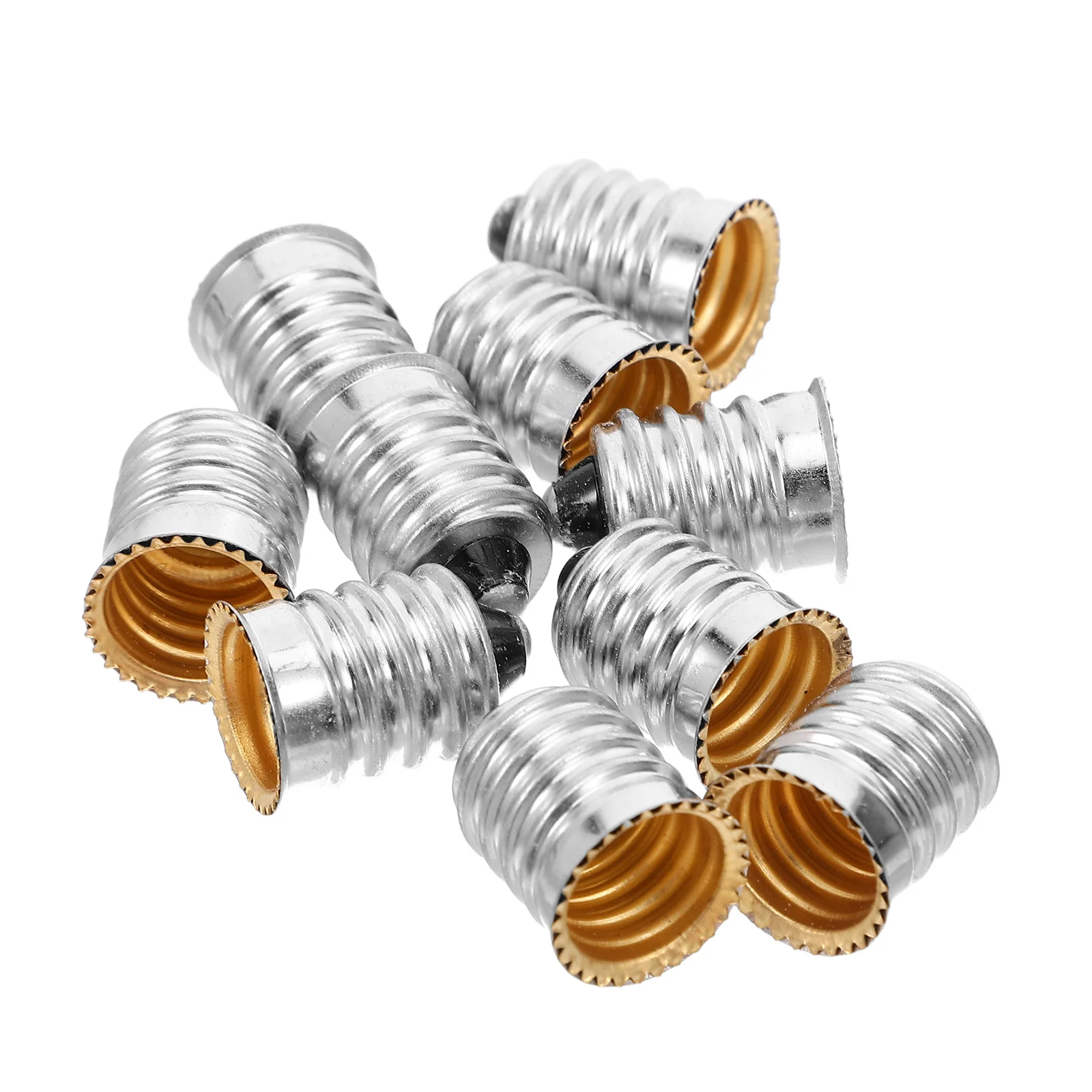 

10Pcs E14 to E12 Lamp Holder Adapter Screw Fitting LED Light Base Converter for Home Office Shop Renovations No Tools Needed