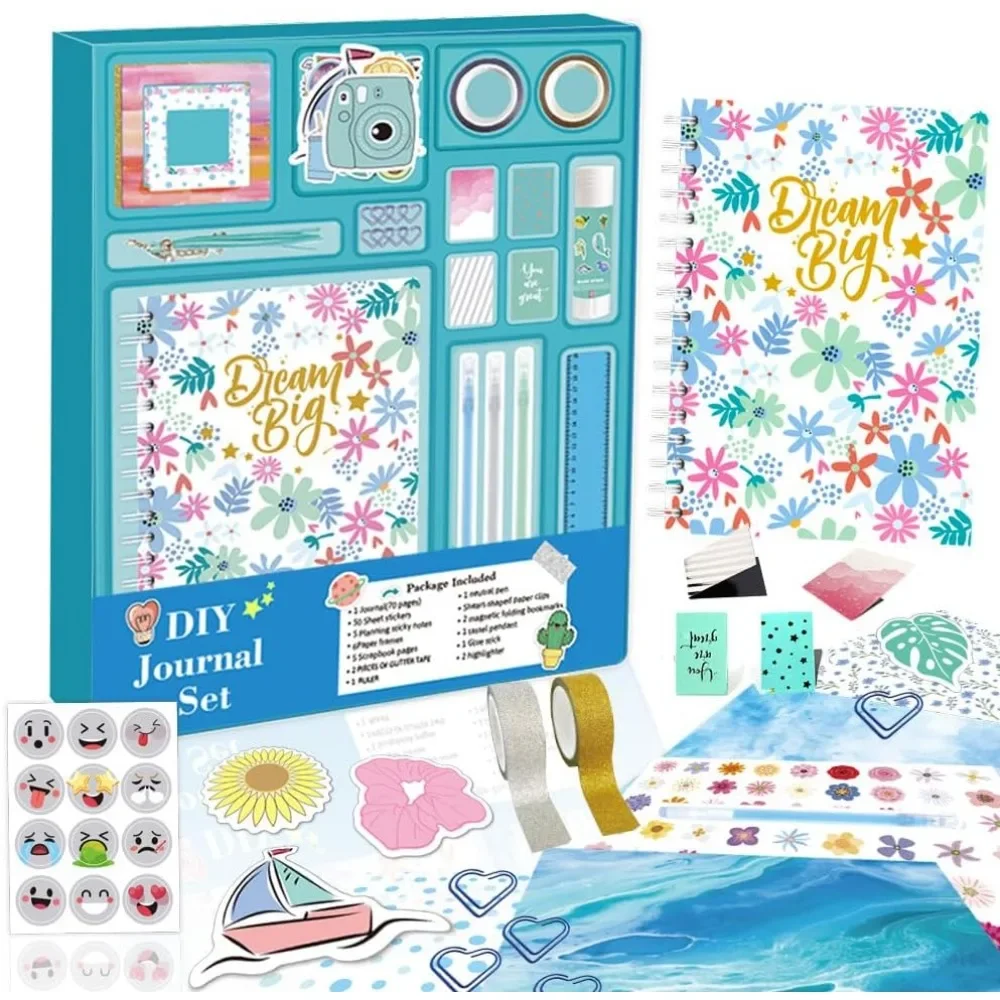 diy-journal-kit-for-girls-art-crafts-set-for-tween-teenage-kids-scrapbook-diary-supplies-toy-set-birthday-christmas-gift