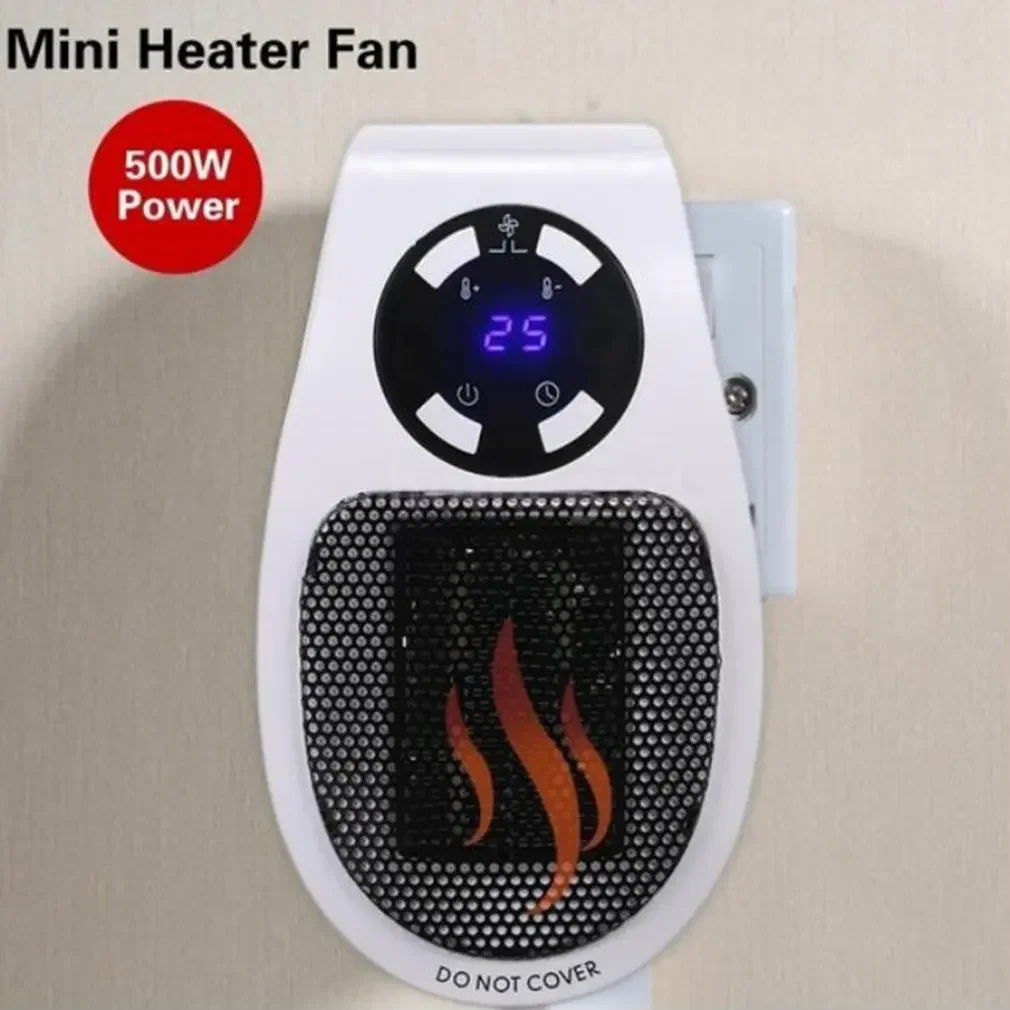 Wall-Outlet Mini Electric Air Heater - Powerful Warm Blower & Fast Heater Fan for Efficient Home Heating Solution