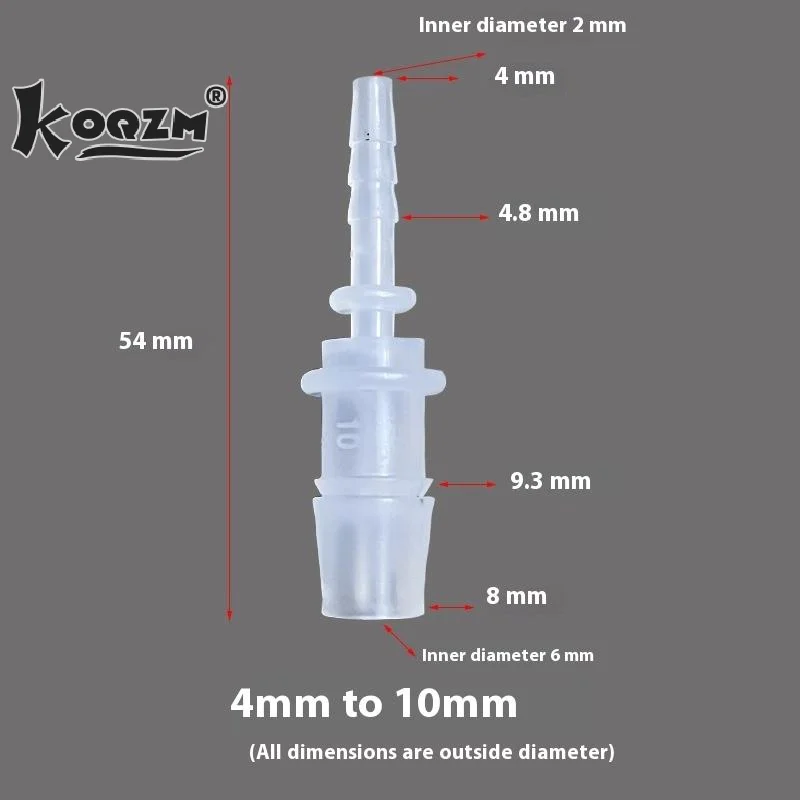 5Pcs Plastic Flexible Hose Two-way Head Connector Reducer Fitting Adapter For Water Pipe Repair Garden Aquarium Laboratory