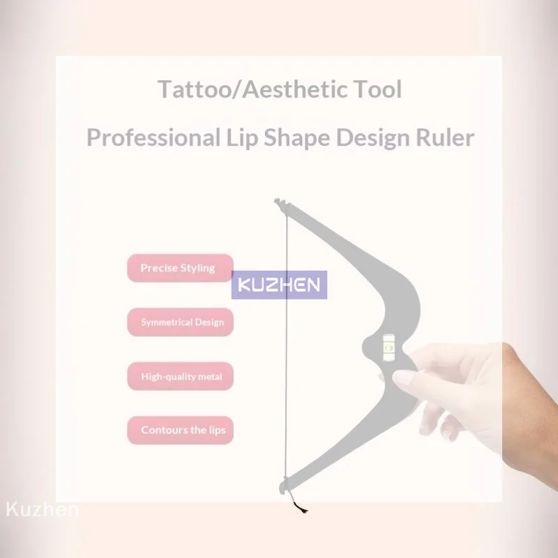 1Pcs Lip Leveling Ruler Permanent Makeup Lip Mapping Tool With Spirit Level For Symmetric Lip Shape Tattoo Positioning Measurin