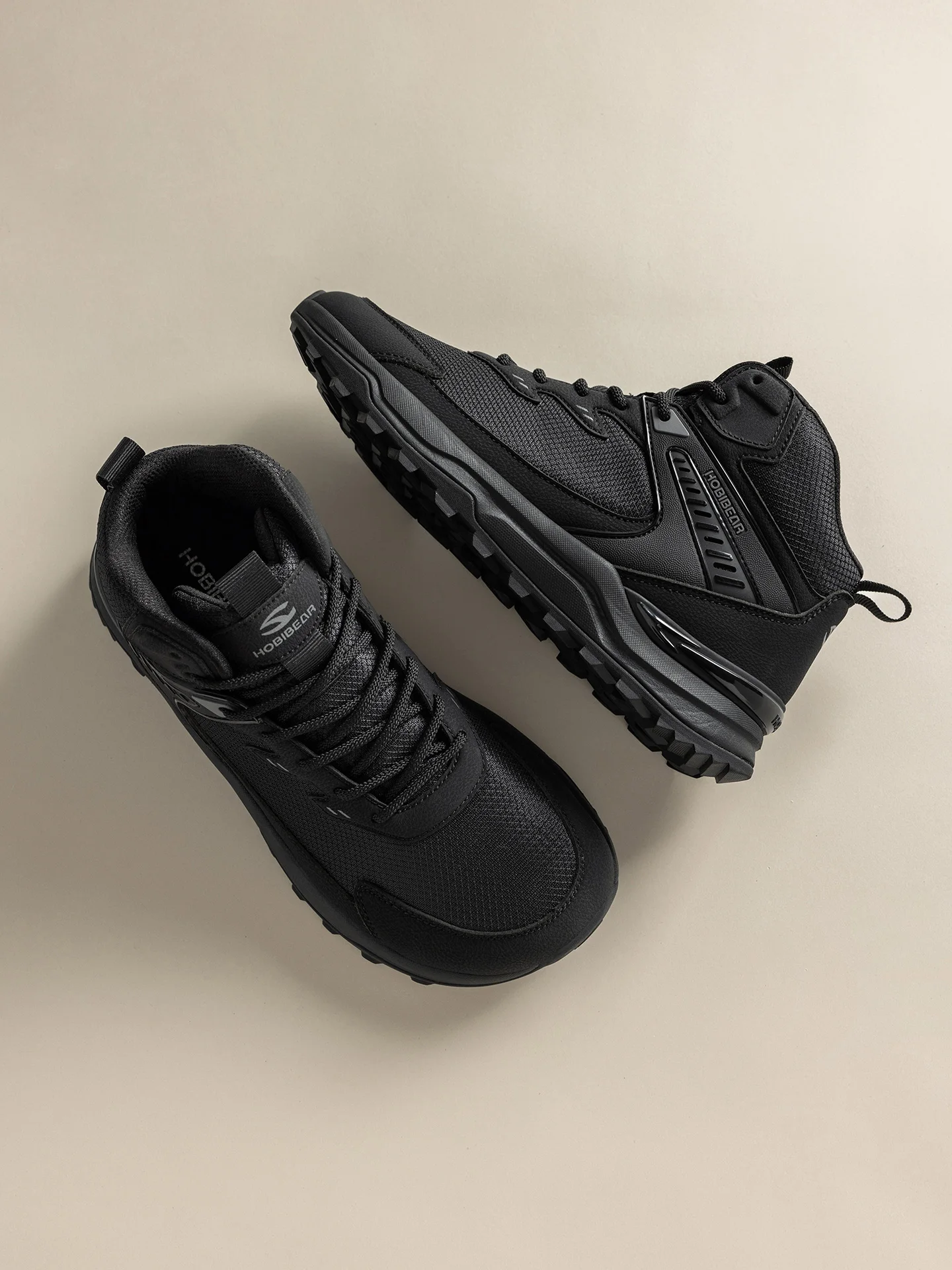 HOBIBEAR Herren Knöchelhohe Wander- und Laufschuhe mit Breiter Passform, Rutschfeste Outdoor-Trail-Wanderschuhe für Männer – Detail 16