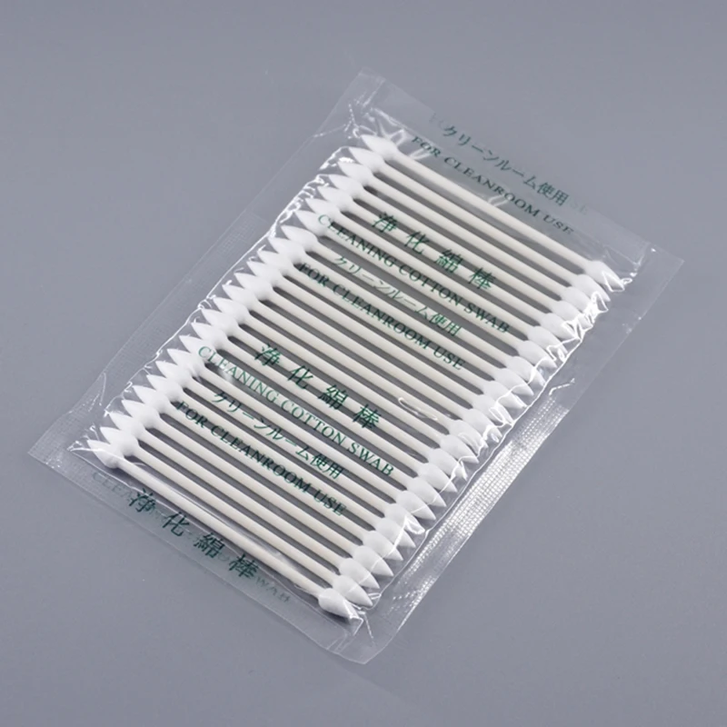 50/100pcs ฝุ่นฟรีทําความสะอาด Swab ผ้าฝ้ายหูฟังพอร์ตชาร์จอุปกรณ์เสริม