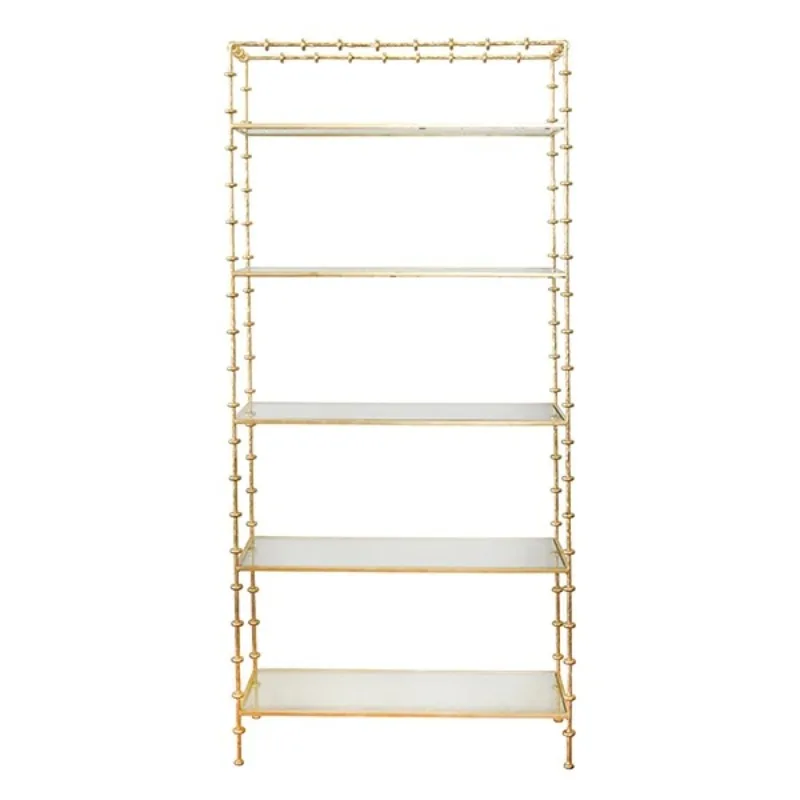 

Retro forging effect 5-layer shelf clubhouse wrought iron shelf