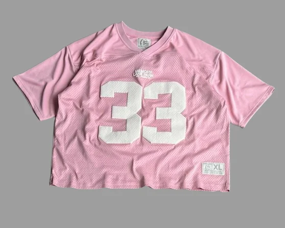 Streetwear Football Sports Pink Oversized Jersey Gothic Harajuku
