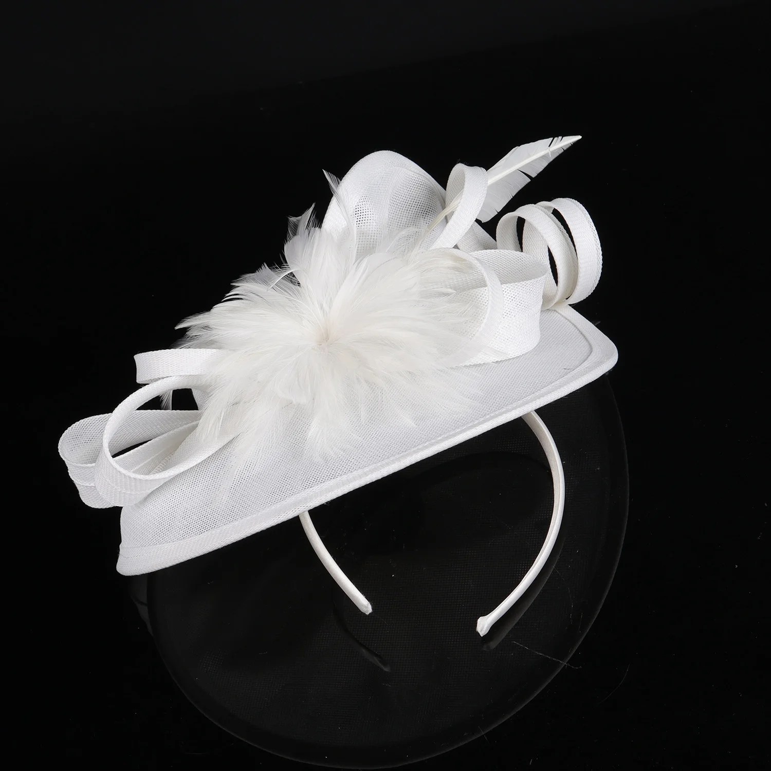 2026 Eleganter Fascinator-Hut für Damen – Teeparty, Kentucky Derby, Pillbox-Hut mit Feder und Blume, für Hochzeit und Cocktailpartys – Detail 4
