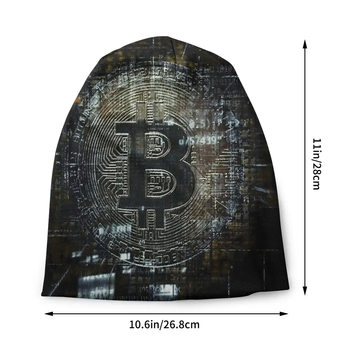 Technology Thin Skullies Beanies Outdoor Caps For Men Women Bitcoin Virtual Currency Ski Caps Bonnet Hats