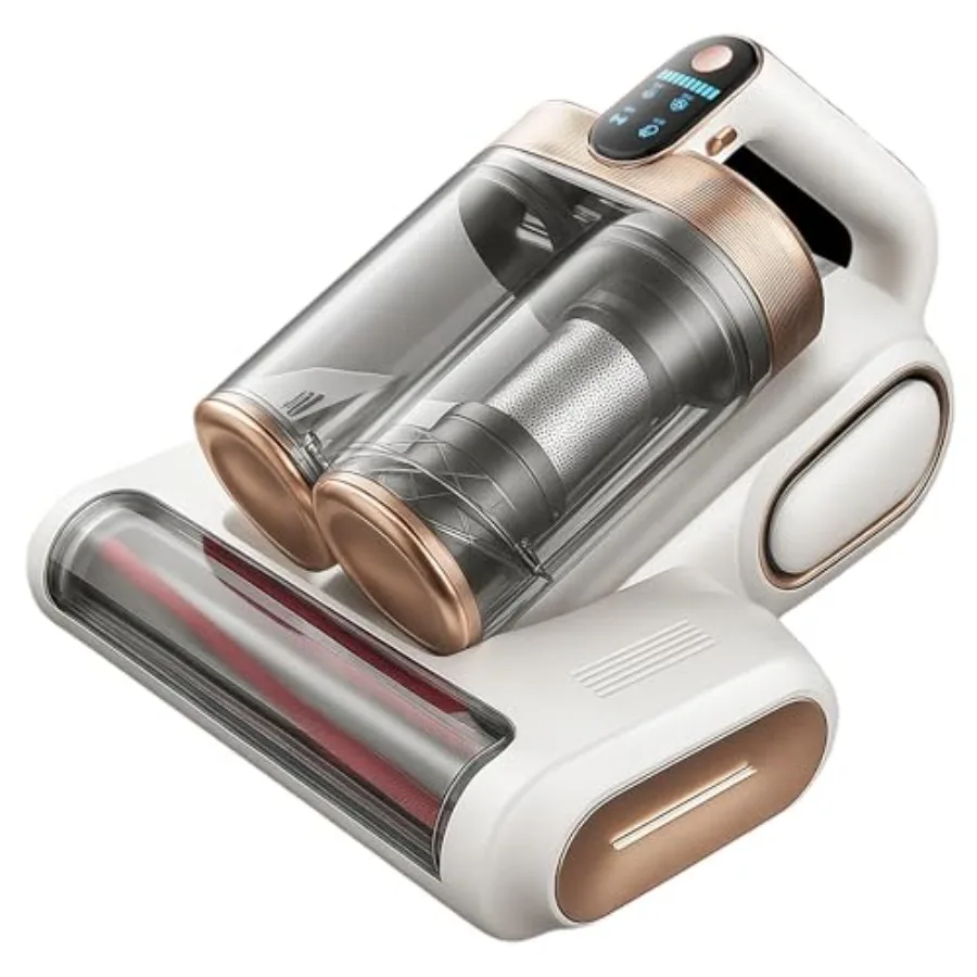 Cordless Mattress Vacuum Cleaner Bed Vacuum Cleaner with UV-C Light 16000Pa Suction USB Rechargeable Handheld Vacuum for Couche