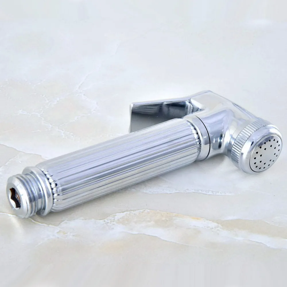 

Polished Chrome Brass Bathroom Handheld Shower Head Spray Clean Pressurized Sprayer for Bidet Tap 2hh036