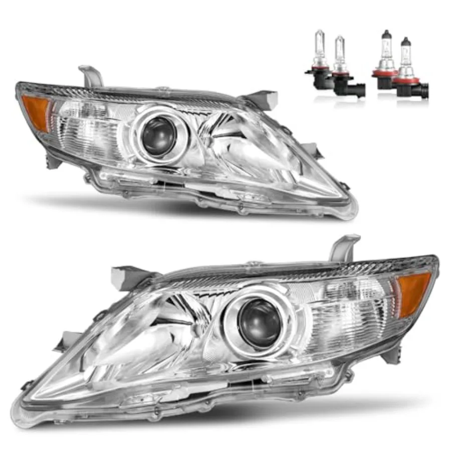 

Headlights Assembly for 2010 2011 Toyota Camry[4-Door Sedan] Headlamp Replacement Pair Only fits US Version does NOT fit hybrid