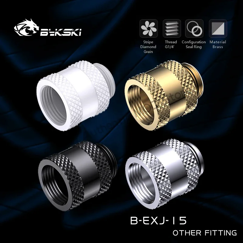 Bykski 15mm Male To Female Fittings,G1/4'' PC Water Cooling Extender Connector Multil Colors