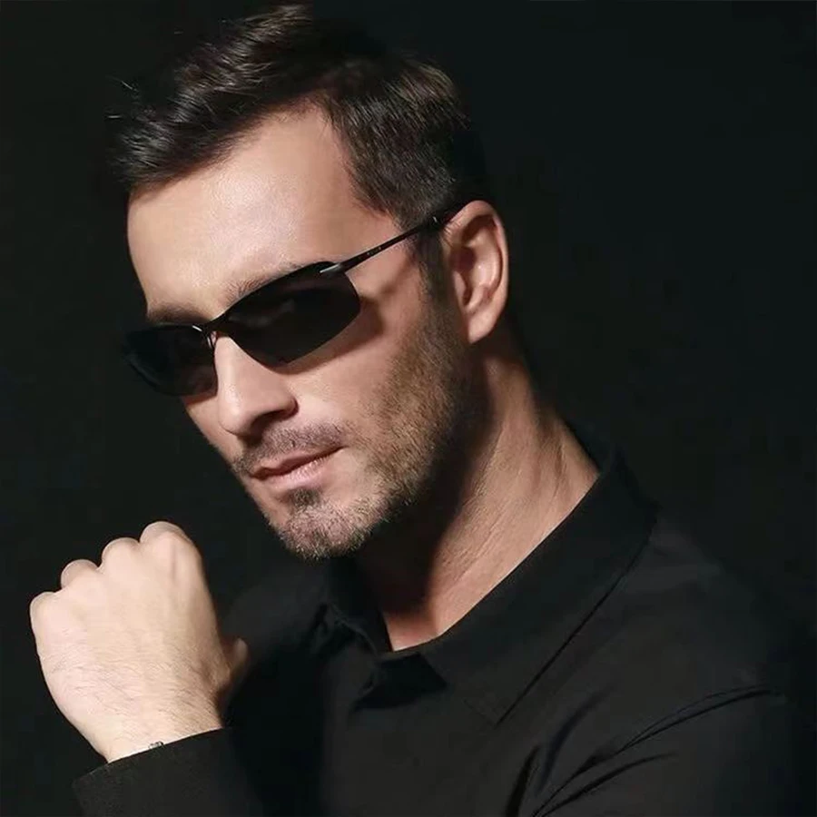 Klassische Herren-Sonnenbrille, polarisierte Fahrbrille, Outdoor-Unisex-Brille mit Farbfilter, R-Nacht-Tag-Wechselgläser, mehrere Farben erhältlich