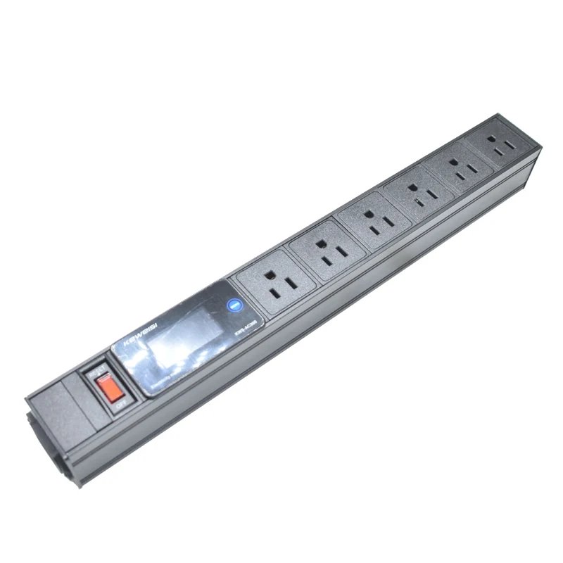 قطاع الطاقة الأمريكي مع التبديل 2/3/4/5/6/7/8/9/10 طرق منافذ المقبس الأمريكية LCD مقياس التيار الكهربائي الرقمي الفولتميتر مقياس التيار الكهربائي C14 واجهة