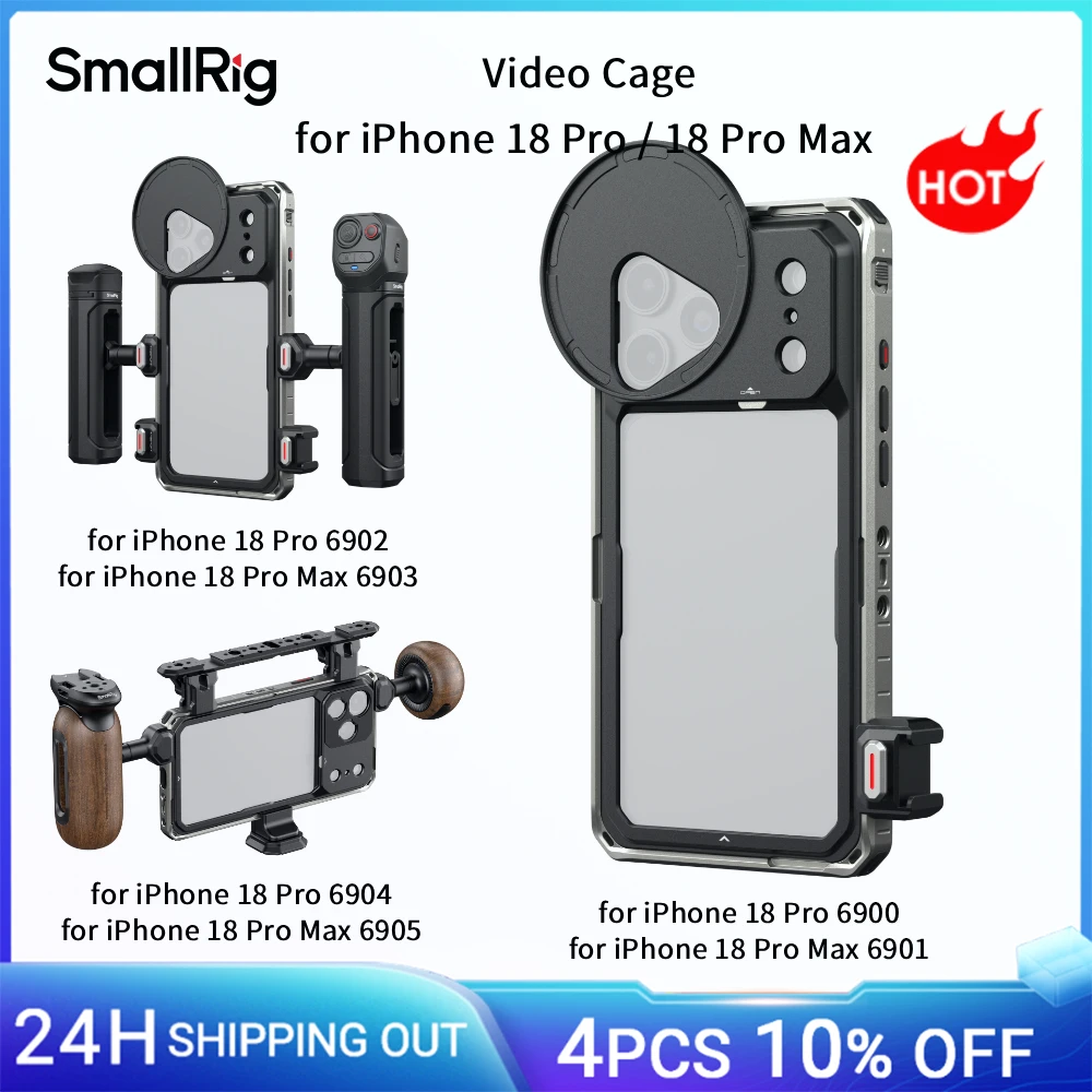smallrig-gabbia-protettiva-per-video-per-iphone-18-pro-18-pro-max-con-piastra-posteriore-per-filtro-rimovibile-da-67-mm-e-adattatore-con-attacco-a-slitta-per-sr-microslide