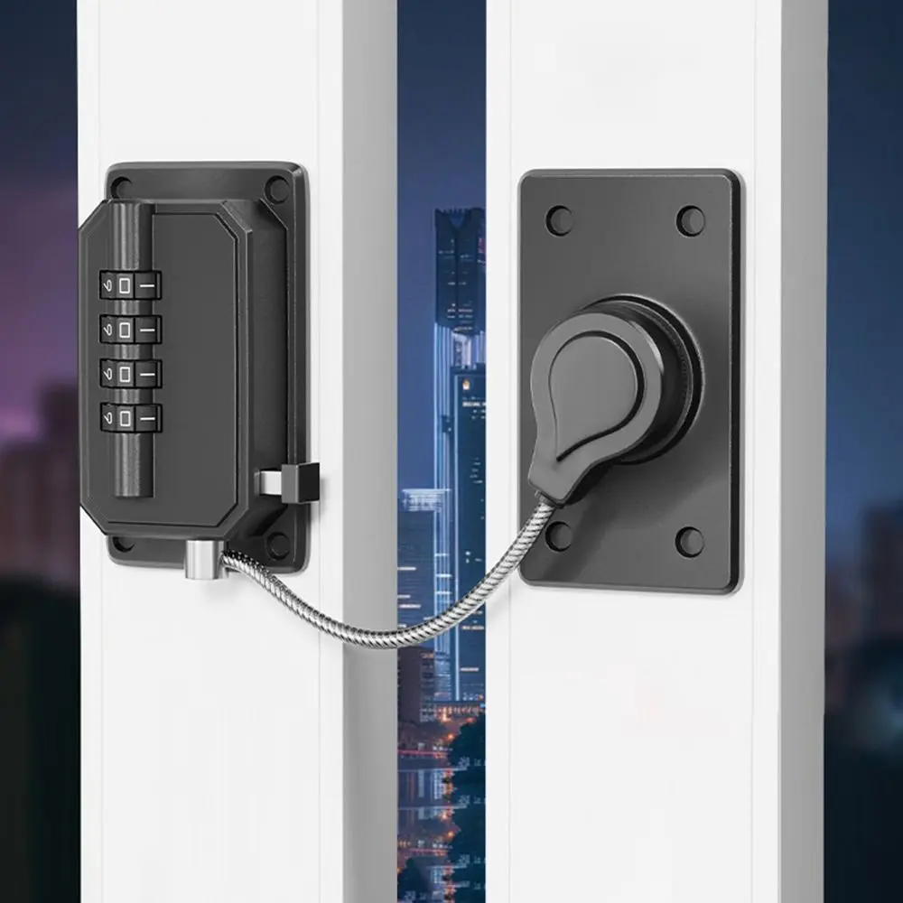 

Anti-pinch Hand Safety Lock No Drilling Adjustable Cabinet Lock Unisex Protection Window Digital Password Lock for Home