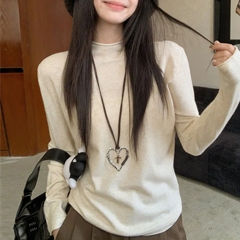 

Вязаный свитер, женские пуловеры, новый белый вязаный свитер с длинным рукавом, пуловер, женские топы, свитера Sueters De Mujer Q936