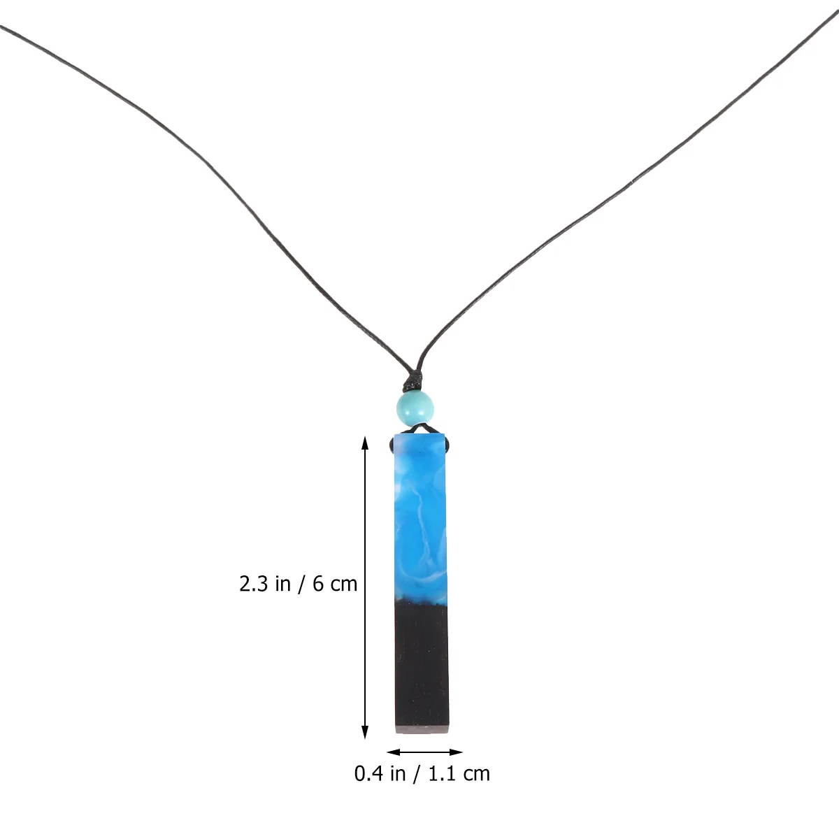 DIY الخشب الراتنج مكعب قلادة قلادة الأزرق الأبيض حلي معلقة رائعة الحرفية غرامة التفاصيل مجوهرات الإكسسوار للنساء