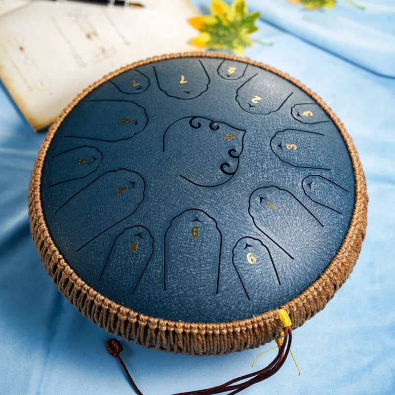 13 inch 15 tone D key ethereal drum steel tongue drum color empty forget worry hand disc percussion instrument