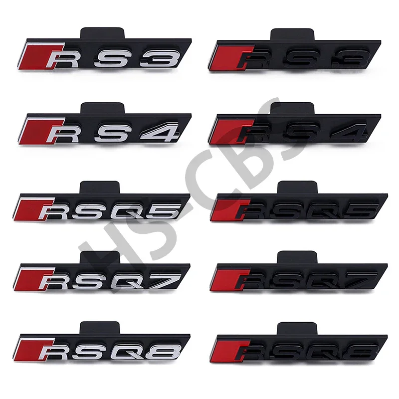 

1Pcs 3D ABS RSQ3 RSQ4 RSQ5 RSQ6 RSQ7 RSQ8 Grill Emblem RS3 RS4 RS5 RS6 RS7 RS8 Front Hood Badge Car Stickers Auto Accessories