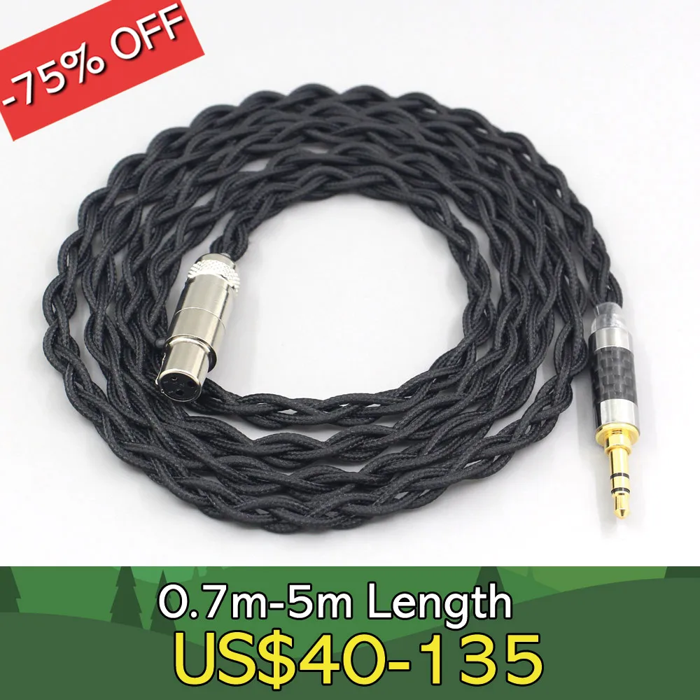 

Pure 99% Silver Inside Headphone Nylon Cable For AKG Pro Audio K371 K361 K240MK II, Q701, K702, K181, M220 LN007457