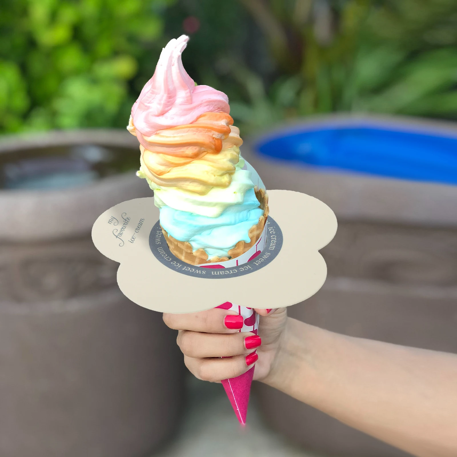 

200 Pcs drip Paper Holder for Cone Ice Cream Drip proof Pop Popsicle Water Catcher Popsicles Holders For Children Kitchen