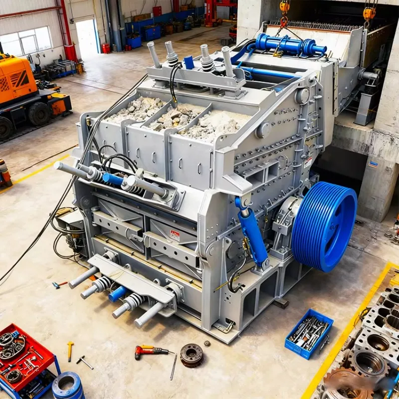 Industrial Grade Impact Crusher 400-750t/h Auto Lubrication Hydraulic Adjustment 1000r/min For Hard Rock Sand Aggregate Crushing