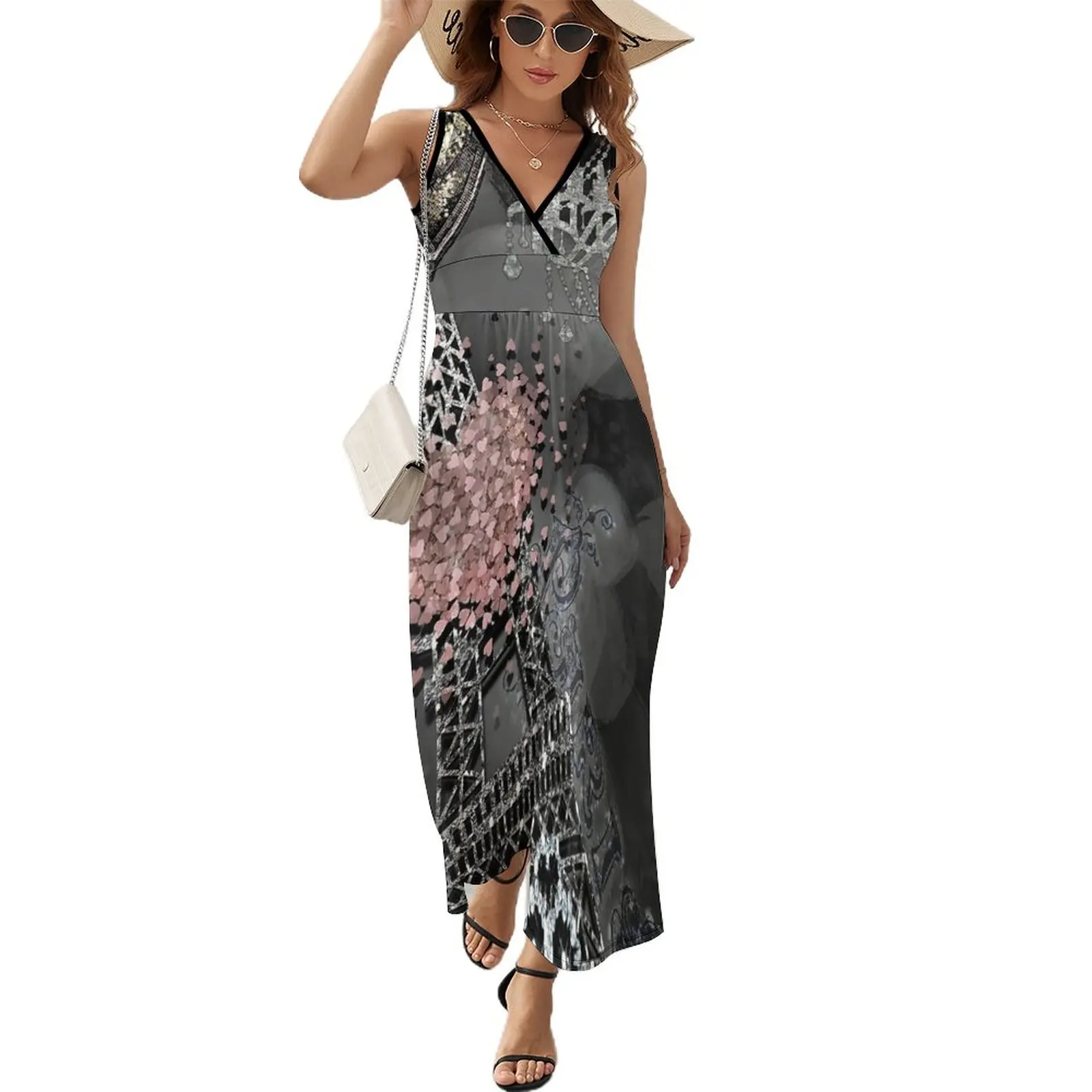 

Paris Sparkle Sleeveless Dress party dresses women summer dress for women 2024