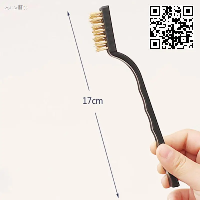 vanzlife gas stove cleaning wire brush kitchen tools metal fiber brush strong decontamination 3pcs a lot