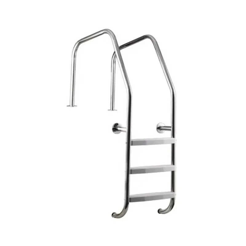 

Прочная лестница для бассейна из нержавеющей стали с полированной поверхностью, безопасными противоскользящими поручнями, усиленная, простая в установке