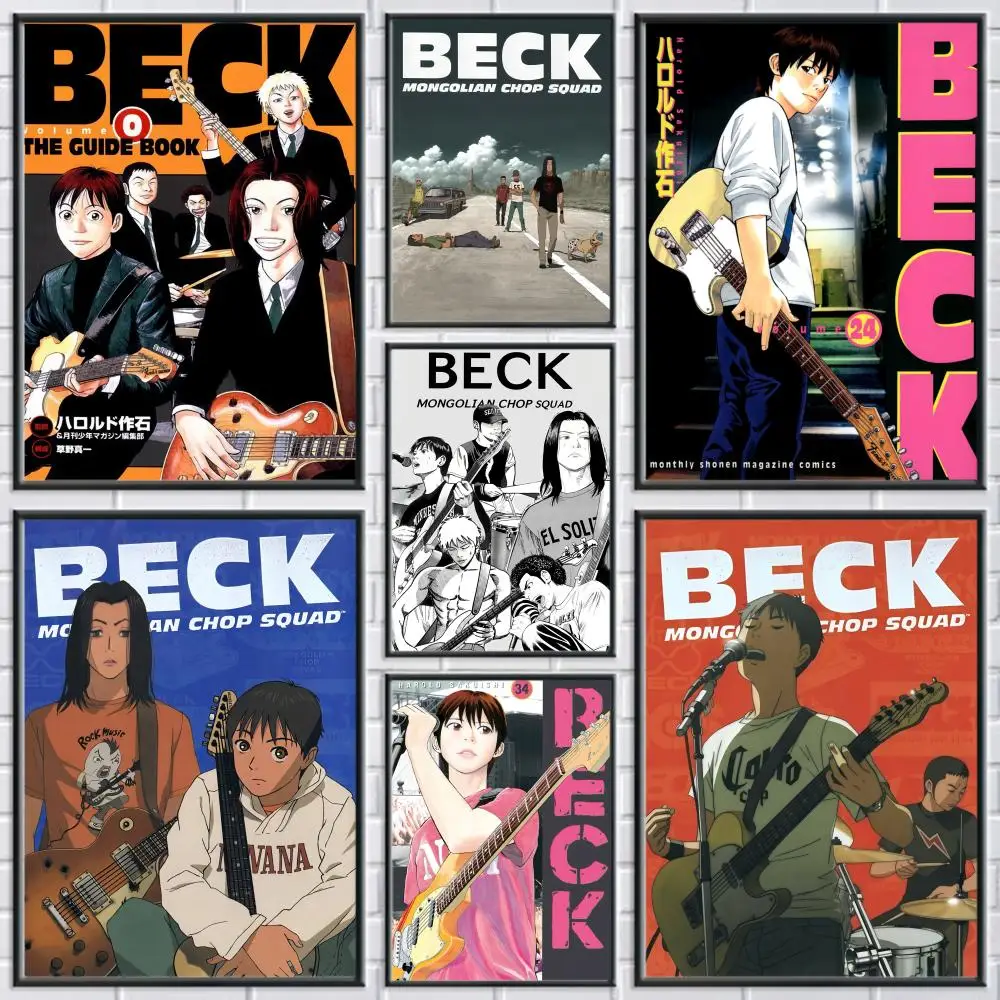 Póster de B-BECK de Anime, pegatinas de pared modernas y elegantes para decoración del hogar, sala de estar, arte de pared del dormitorio