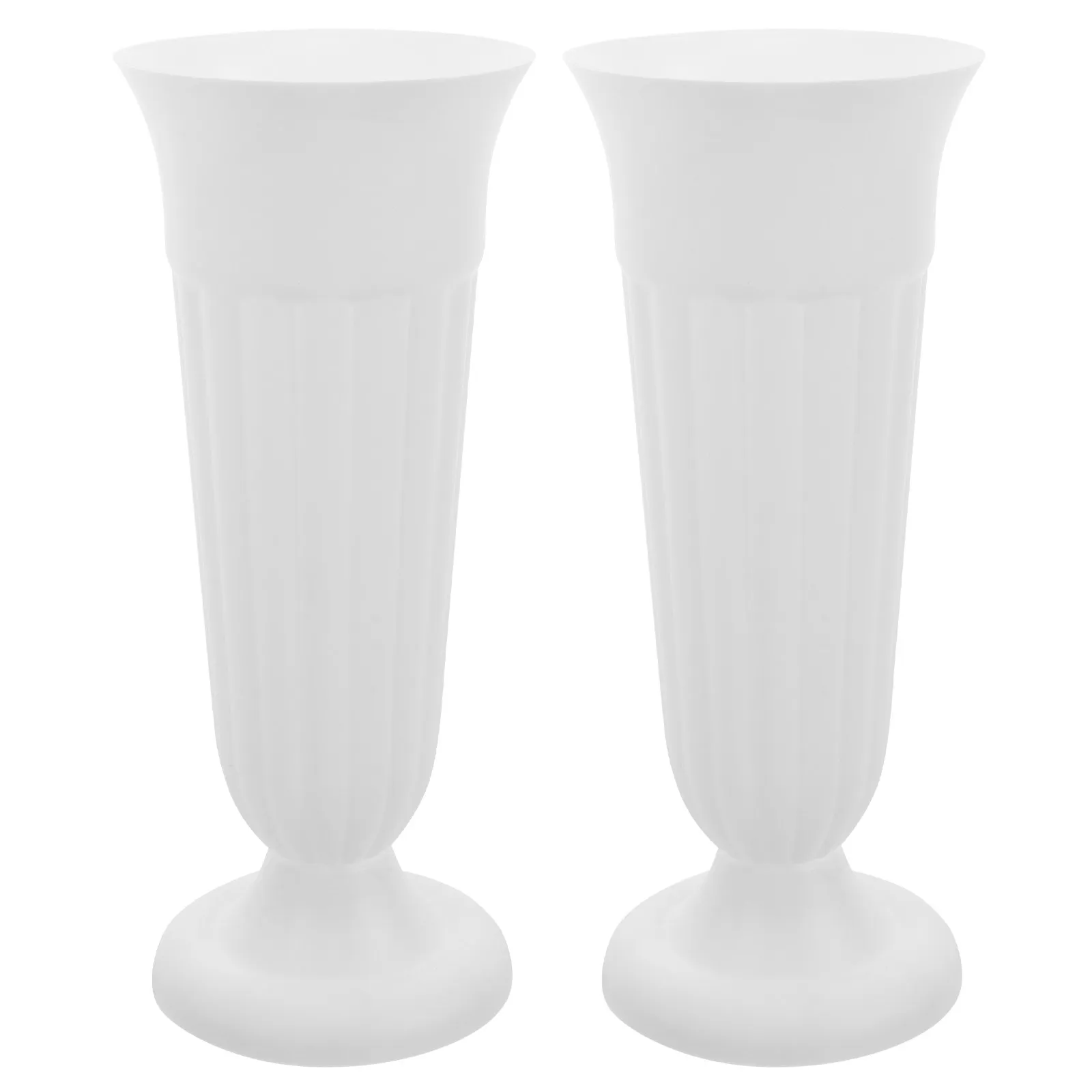 2Pcs Cemetery Flower Pot Memorial Vase Plastic Graveyard Floral Holder Outdoor Flower Container Roman Style Flowerpot