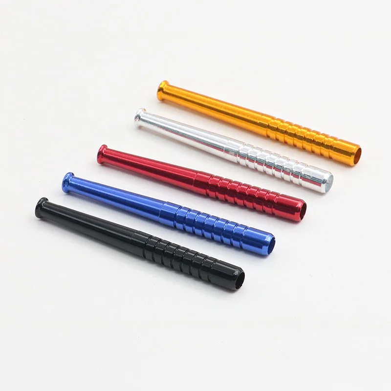 4pcs 8pcs 79mm Mini Metal Baseball Pipe Exquisite portable Snuff tube High Quality Fashionable Snuff pipe Smoking Accessories