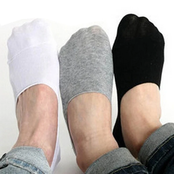 Chaussettes invisibles en coton pour hommes, chaussettes respirantes en silicone non ald, chaussettes de rinçage pour hommes, pantoufles de sport, été et automne, 1 paire, 5 paires