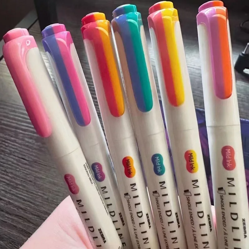 

Новый двухцветный маркер ZEBAR WKS23, двусторонний маркер с наклонной головкой для студентов, для рисования и выделения ключевых моментов.