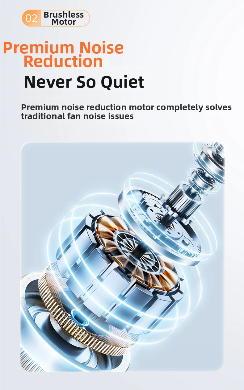 Wireless Bladeless Tower Fan For Office Portable Usb Desktop Cooling_voghion.com